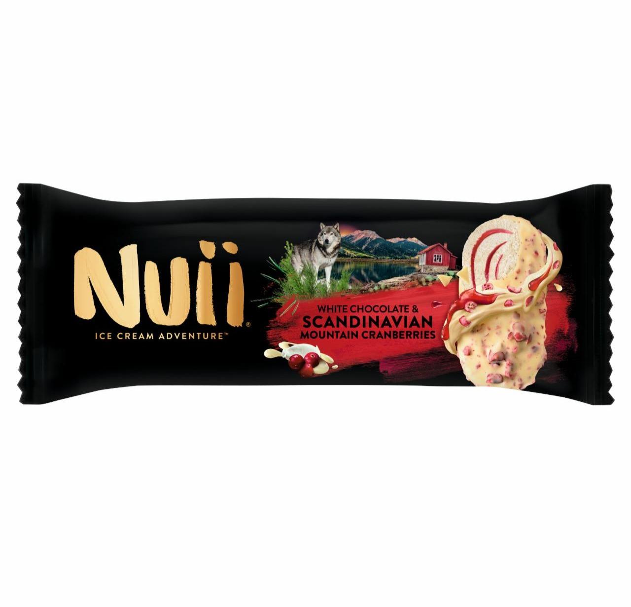 Zdjęcia - Nuii Lody z serem mascarpone w białej czekoladzie ze skandynawską czerwoną borówką 90 ml