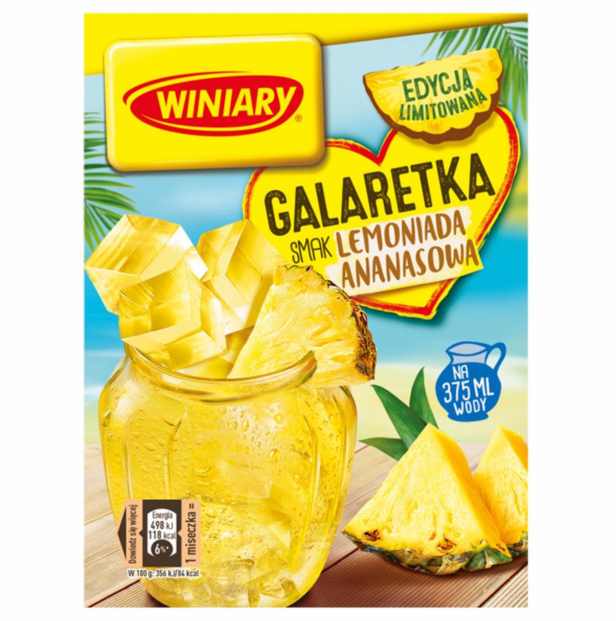 Zdjęcia - Winiary Galaretka smak lemoniada ananasowa 47 g