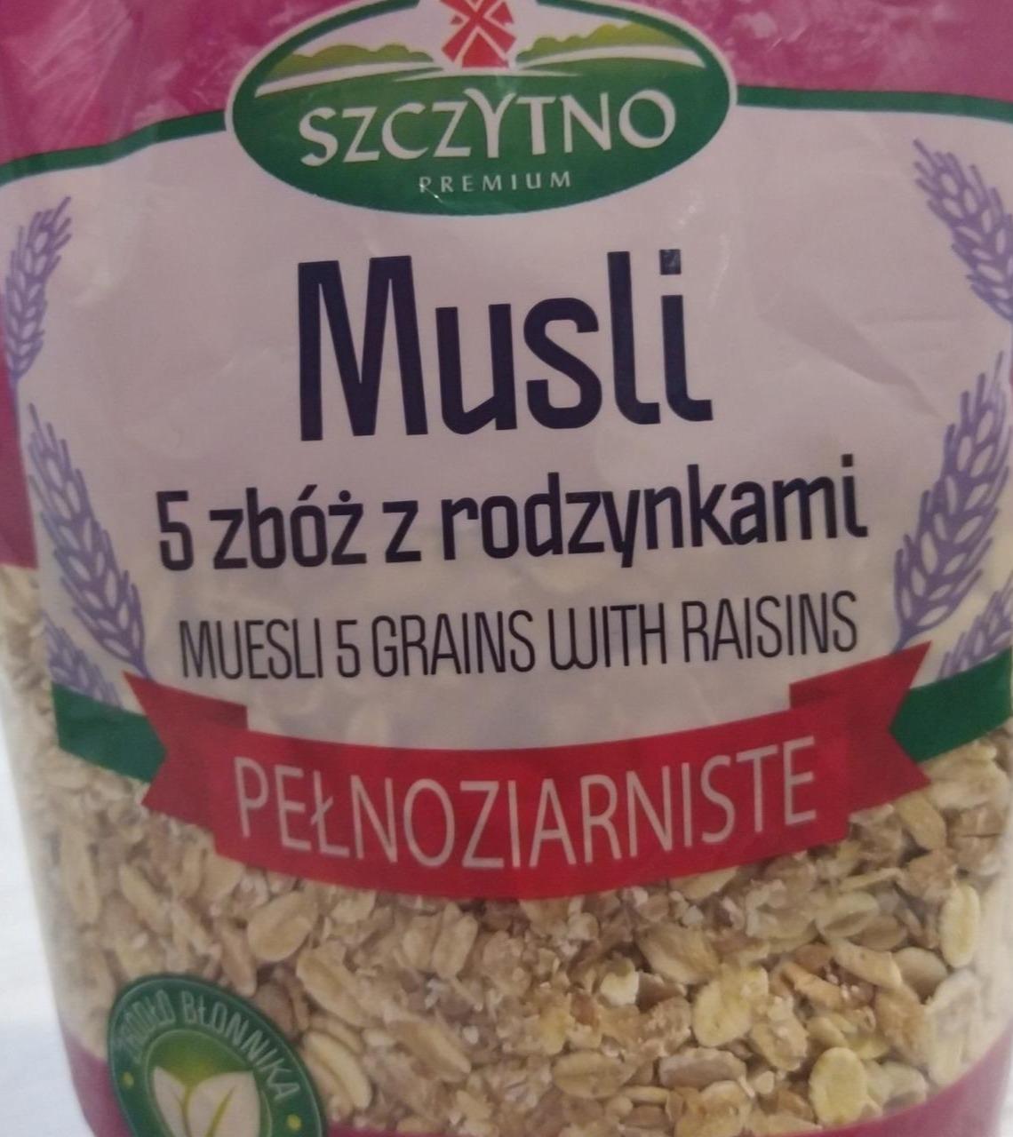 Zdjęcia - Musli 5 zbóż z rodzynkami pełnoziarniste Szczytno Premium