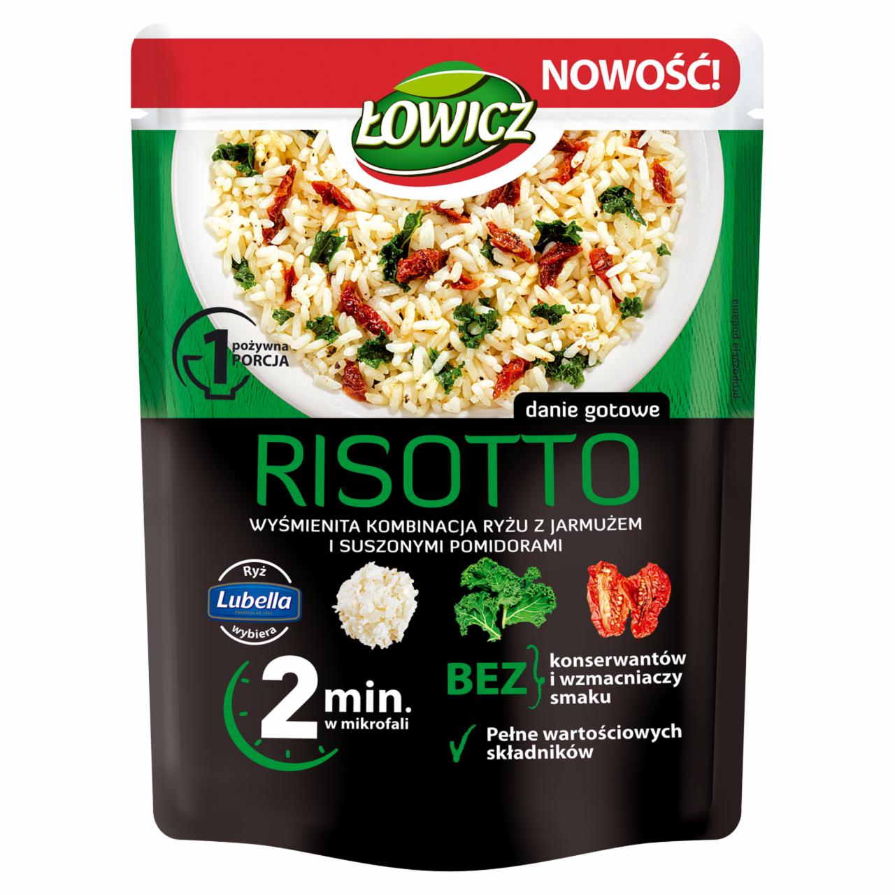 Zdjęcia - Łowicz Risotto ryż z jarmużem i suszonymi pomidorami 250 g