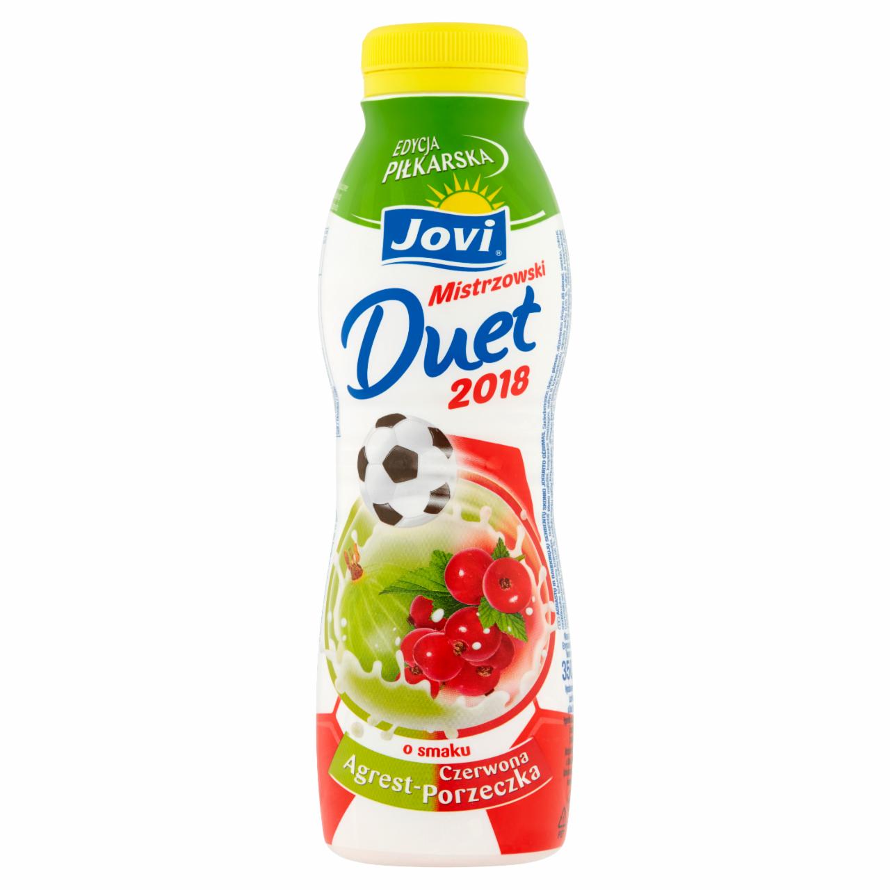 Zdjęcia - Jovi Mistrzowski Duet 2018 Napój jogurtowy o smaku agrest-czerwona porzeczka 350 g