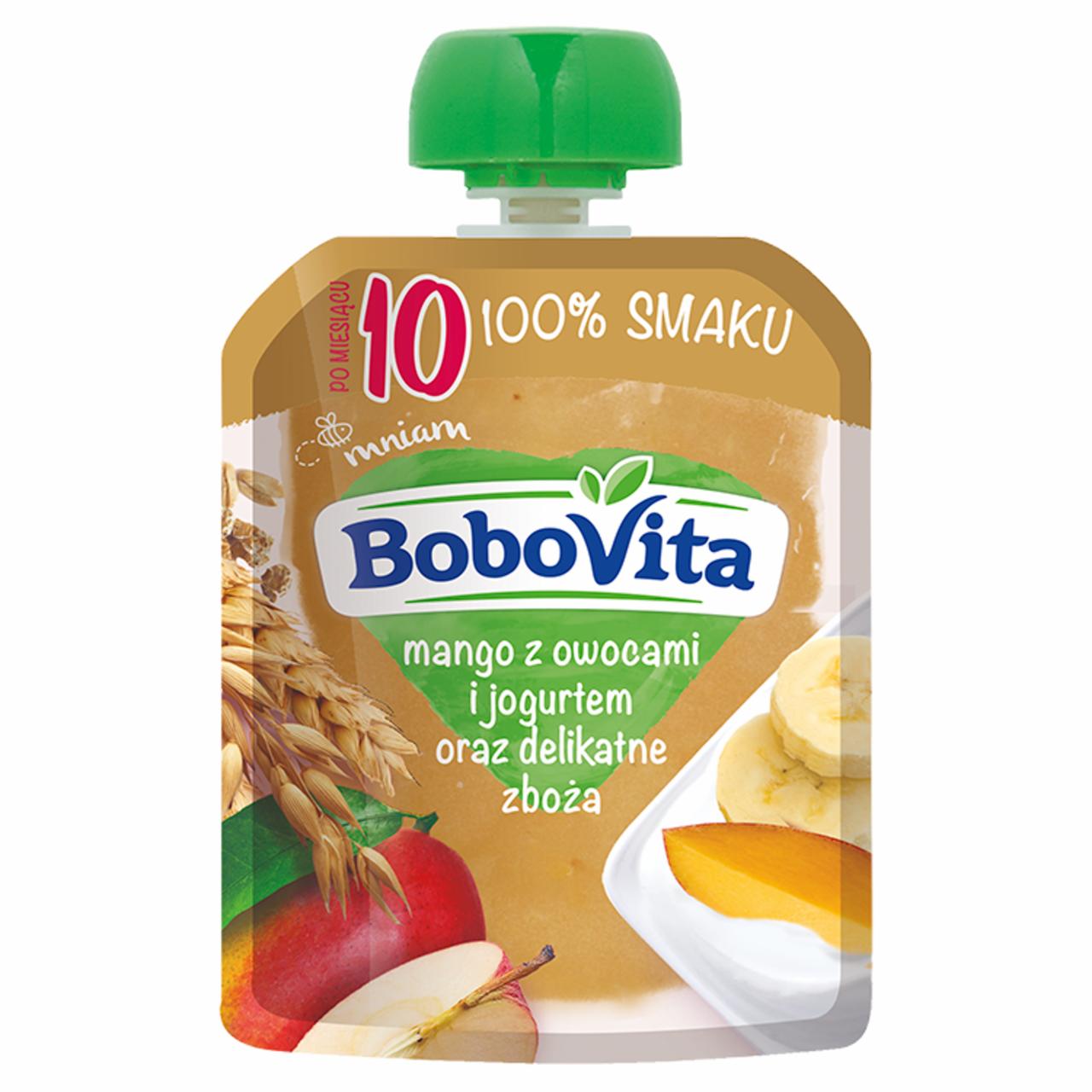 Zdjęcia - BoboVita Mango z owocami i jogurtem oraz delikatne zboża po 10 miesiącu 80 g