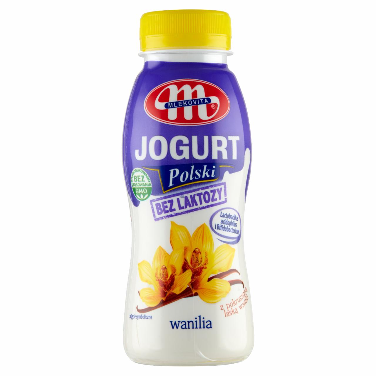 Zdjęcia - Mlekovita Jogurt Polski bez laktozy wanilia 250 g