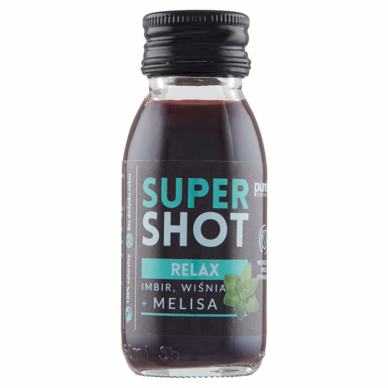 Zdjęcia - Purella Superfoods Supershot Relax Napój niegazowany imbir wiśnia + melisa 60 ml