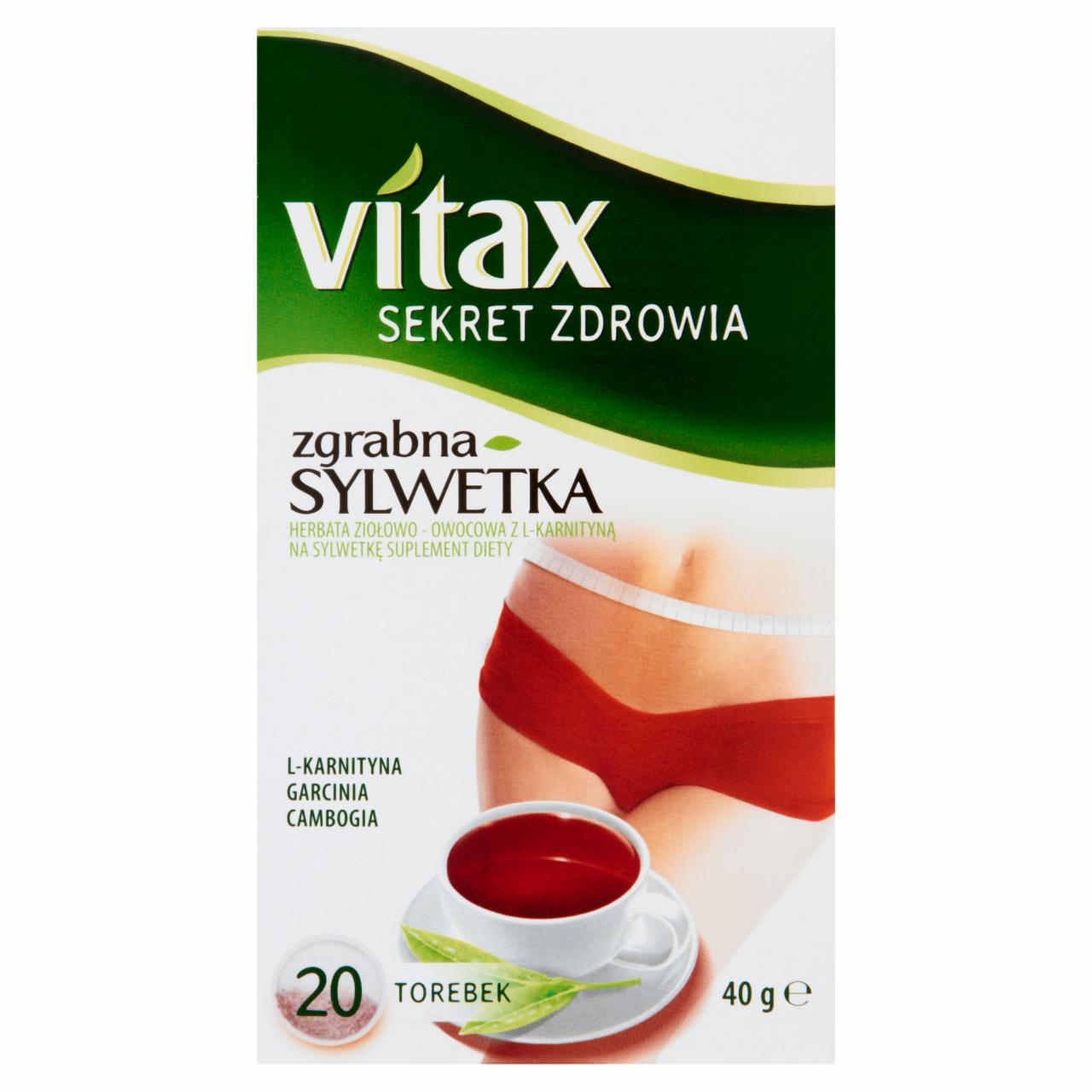 Zdjęcia - Vitax Sekret Zdrowia Zgrabna Sylwetka Herbata suplement diety 40 g (20 torebek)