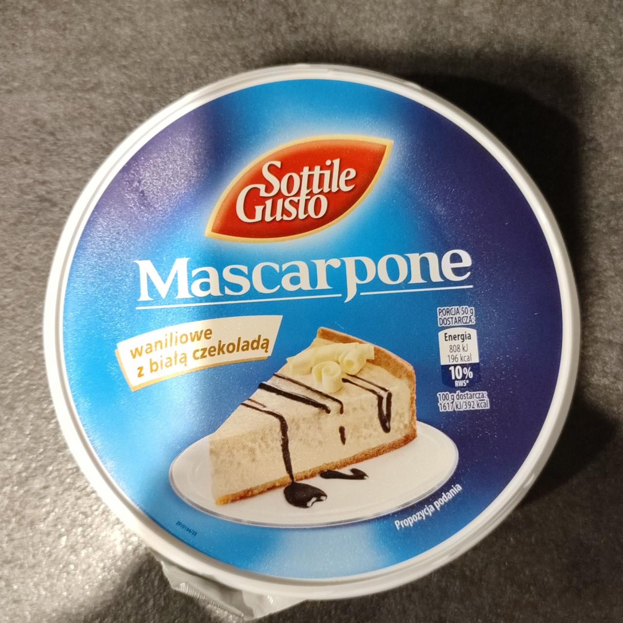 Zdjęcia - Mascarpone waniliowe z białą czekoladą Sottile Gusto