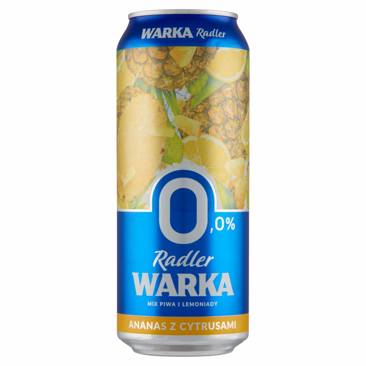 Zdjęcia - Warka Radler Piwo bezalkoholowe z lemoniadą o smaku ananasa z cytrusami 500 ml