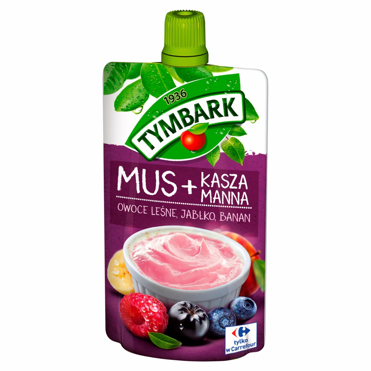 Zdjęcia - Tymbark Mus + kasza manna owoce leśne jabłko banan 120 g