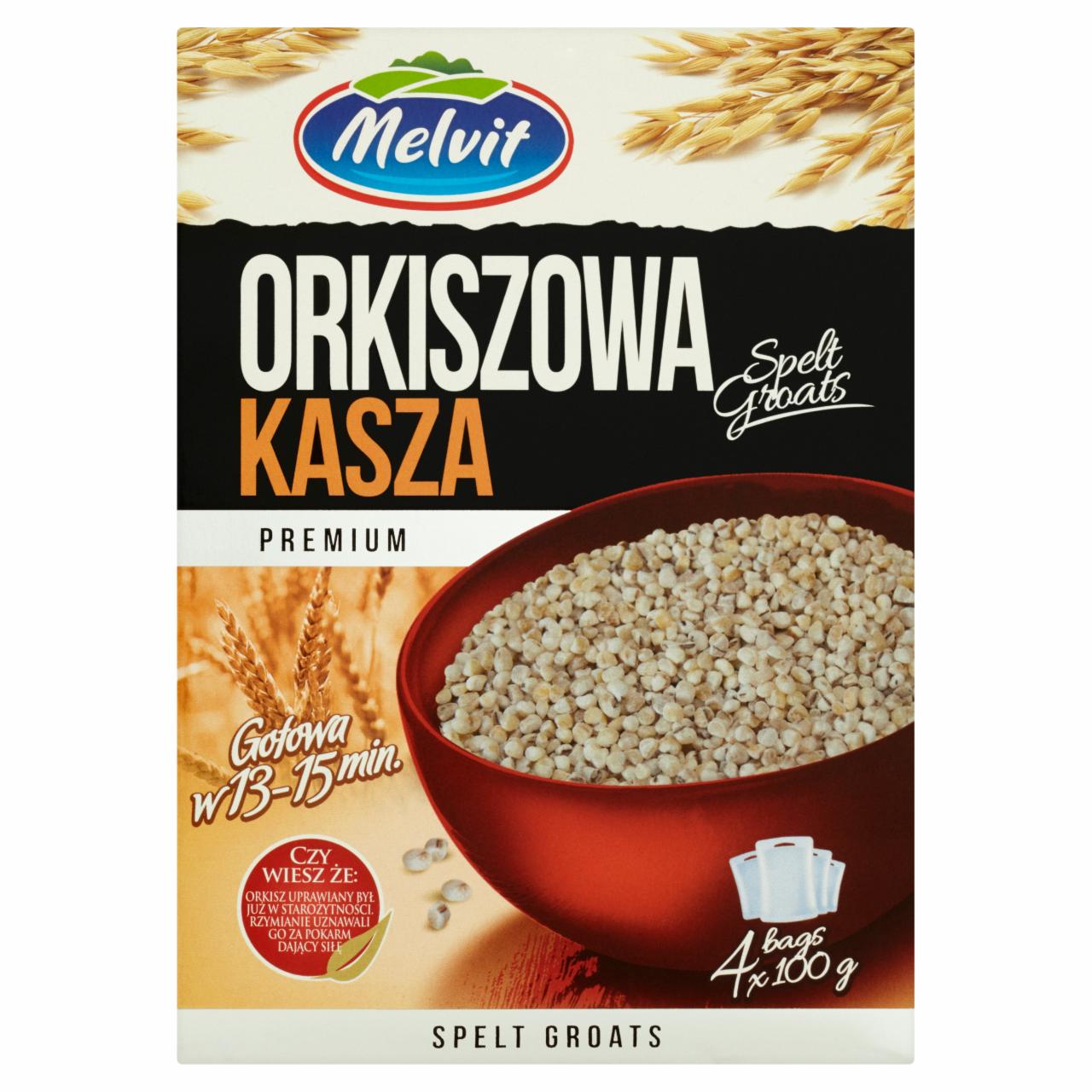 Zdjęcia - Melvit Premium Kasza orkiszowa 400 g (4 torebki)