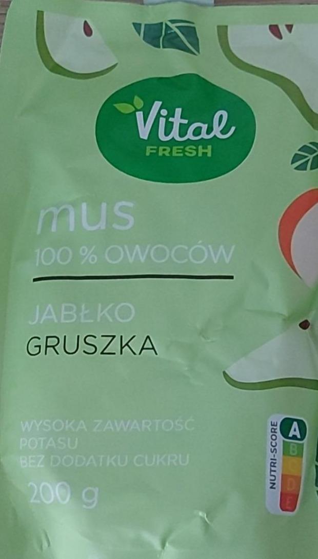 Zdjęcia - Mus 100% owoców jabłko gruszka Vital Fresh