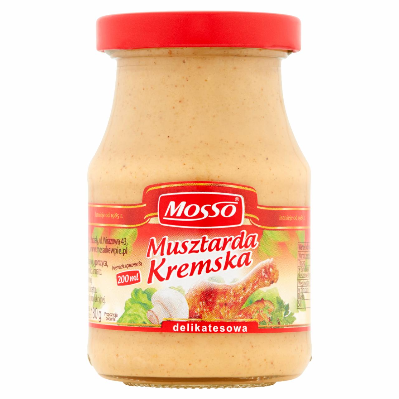 Zdjęcia - Mosso Musztarda kremska 180 g