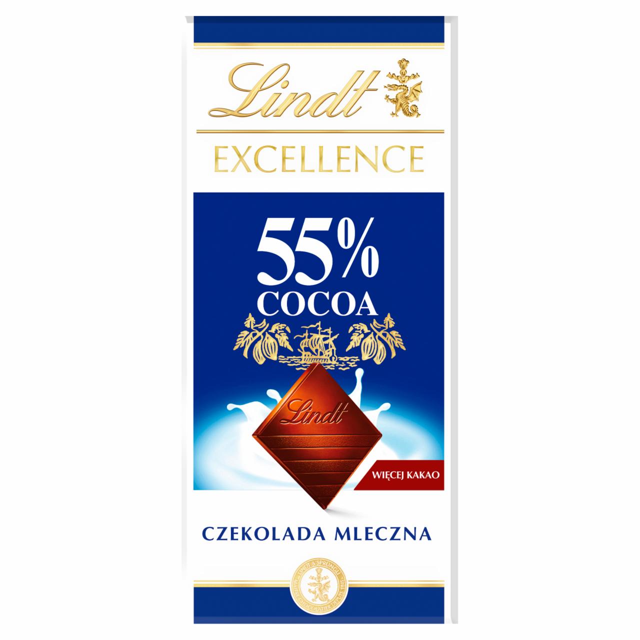 Zdjęcia - Lindt Excellence 55% Cocoa Czekolada mleczna 80 g