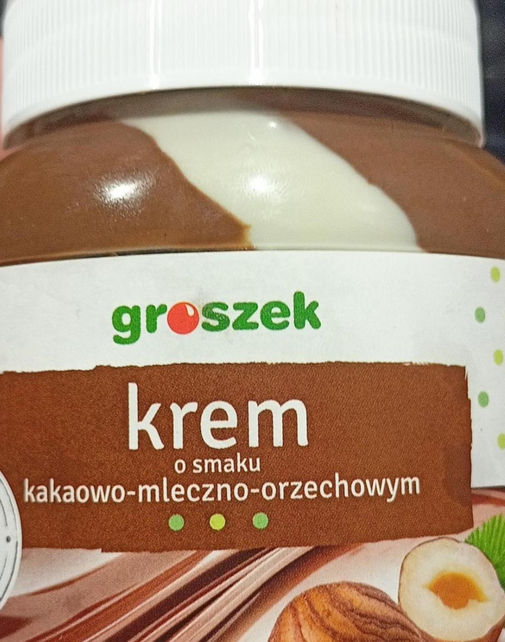 Zdjęcia - Krem o smaku kakaowo-mleczno-orzechowym Groszek
