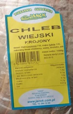 Zdjęcia - Chleb wiejski krojony Piekarnia Cukiernia Janek