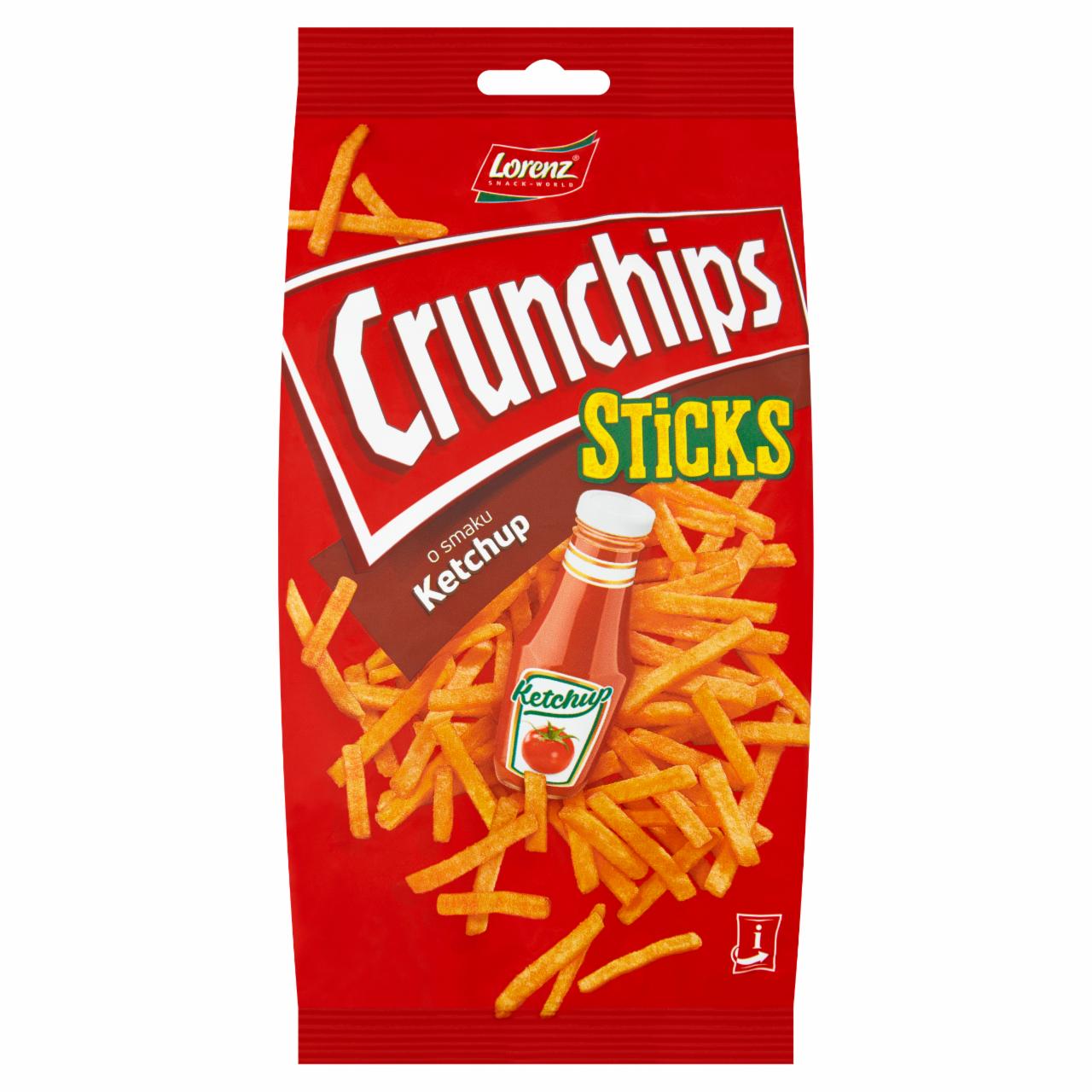 Zdjęcia - Crunchips Sticks Chipsy ziemniaczane o smaku ketchup 70 g