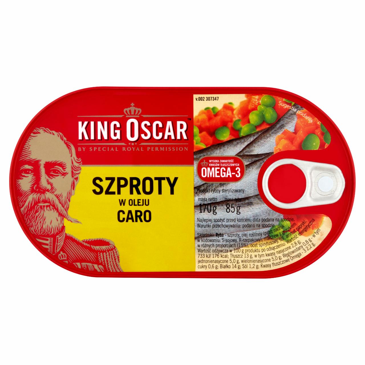 Zdjęcia - King Oscar Szproty w oleju Caro 170 g