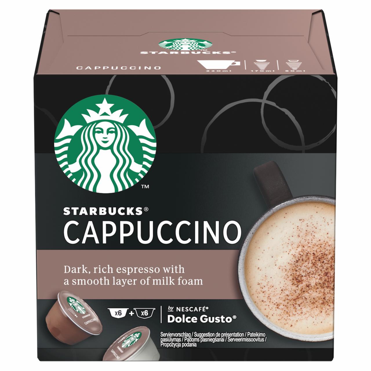 Zdjęcia - Nescafé Dolce Gusto Starbucks Cappuccino Kawa w kapsułkach 120 g (6 x 14,5 g i 6 x 5,5 g)