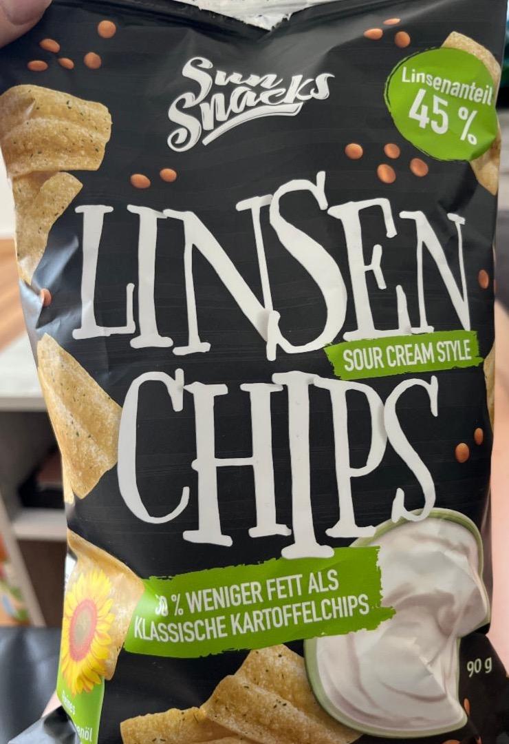 Zdjęcia - Linsen Chips Sour Cream Sun Snacks