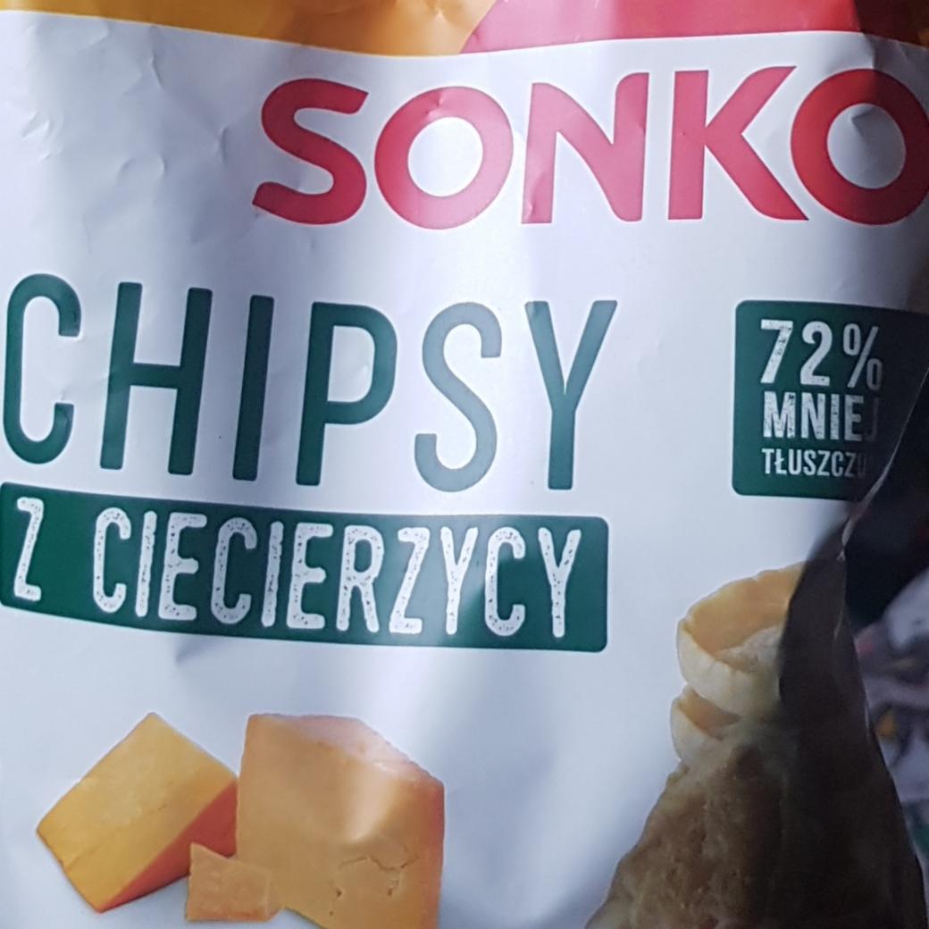 Zdjęcia - Sonko Chipsy z ciecierzycy ser cheddar 60 g