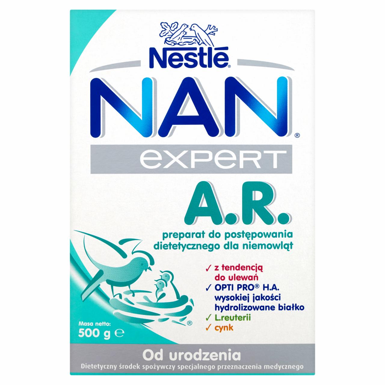 Zdjęcia - Nestlé Nan Expert A.R. Preparat do postępowania dietetycznego dla niemowląt od urodzenia 500 g