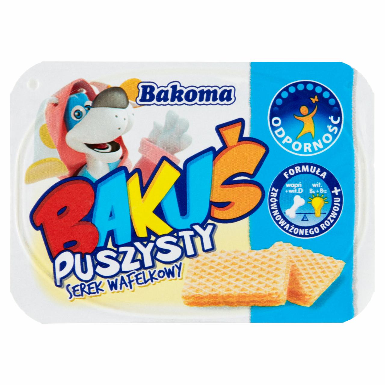 Zdjęcia - Bakoma Bakuś Puszysty serek wafelkowy 90 g