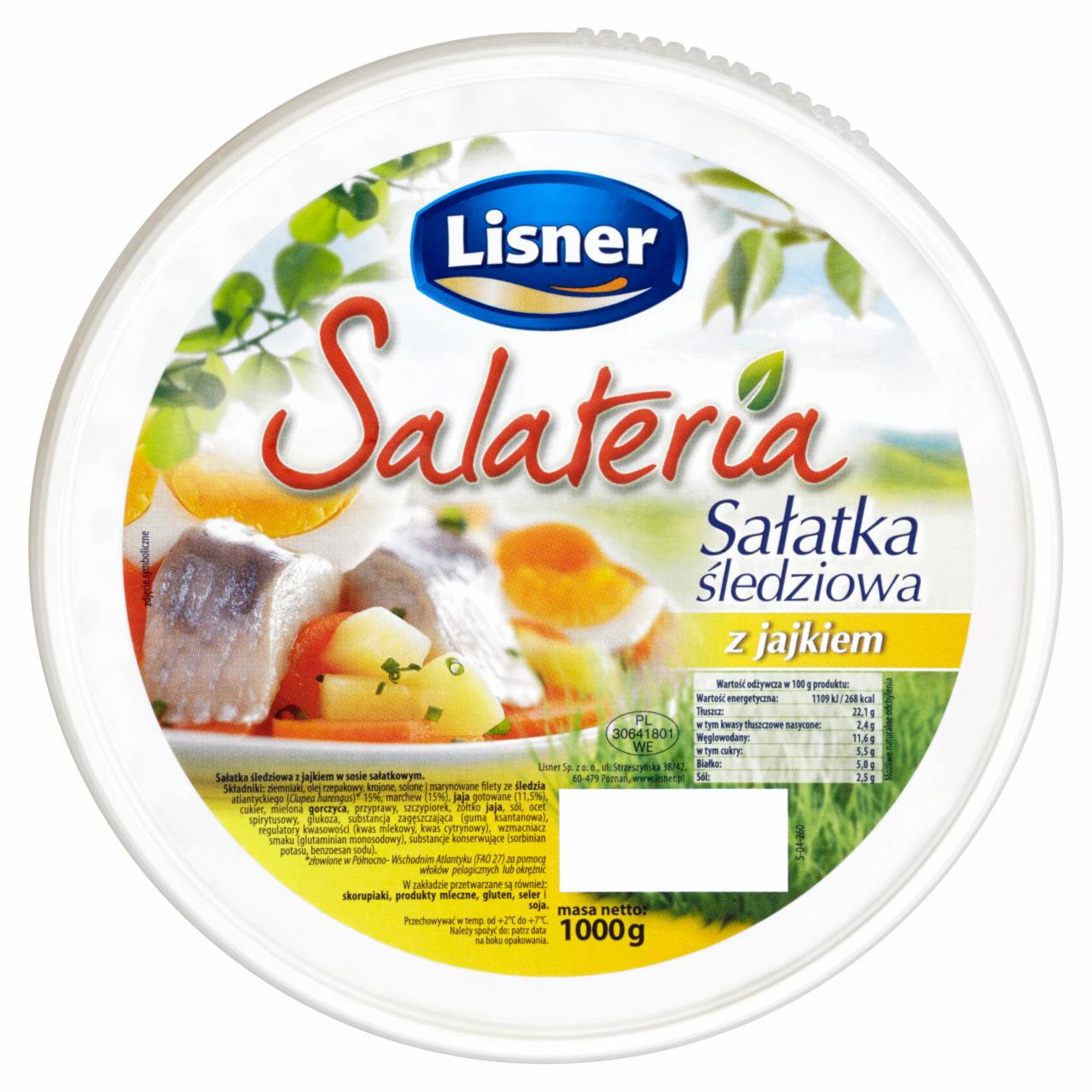 Zdjęcia - Lisner Salateria Sałatka śledziowa z jajkiem 1000 g