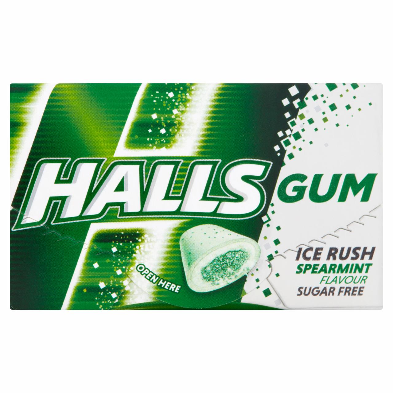 Zdjęcia - Halls Gum Ice Rush Bezcukrowa guma do żucia o smaku miętowym 18 g