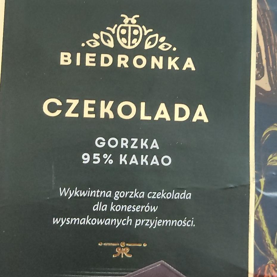 Zdjęcia - czekolada gorzka 95% kakao biedronka