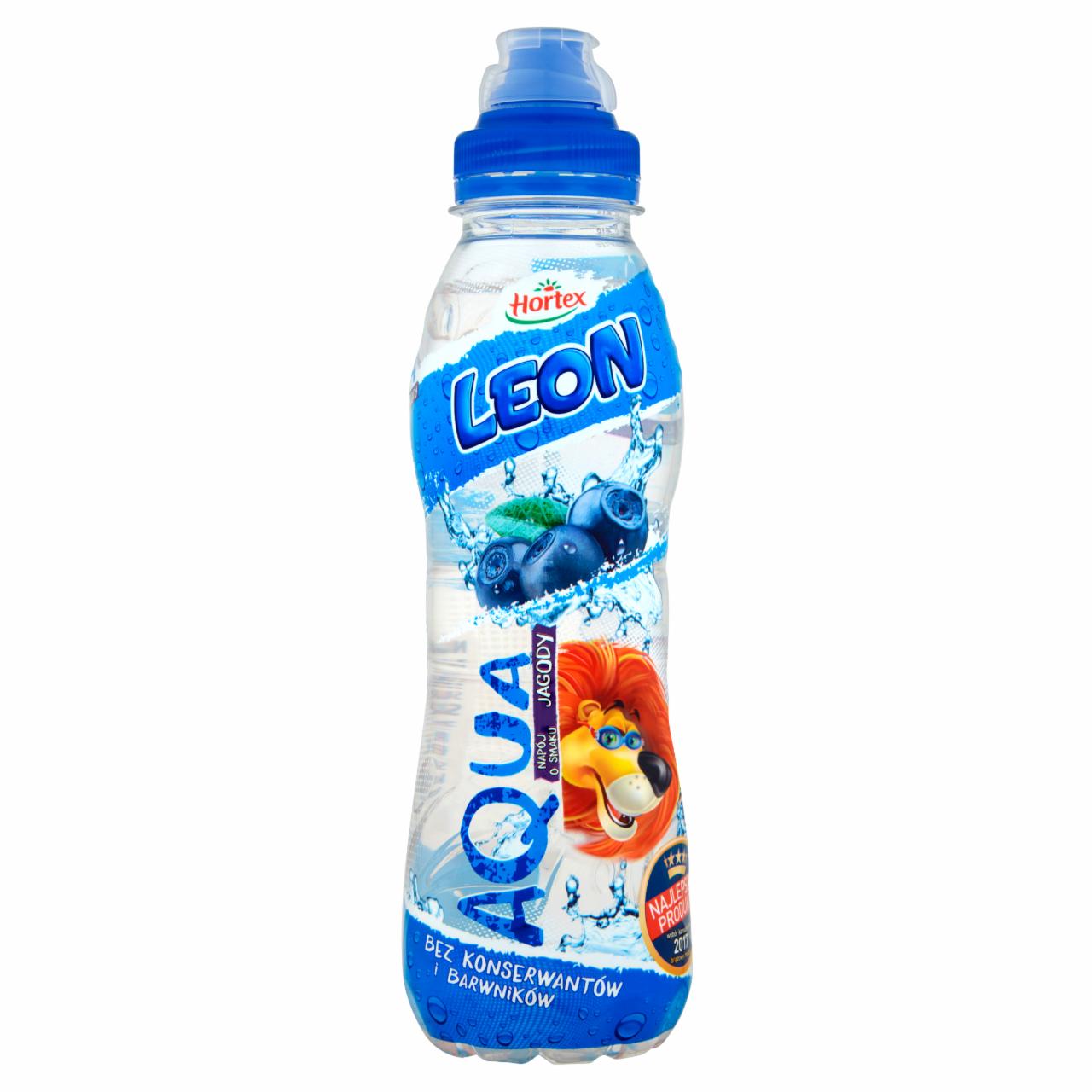 Zdjęcia - Hortex Leon Aqua o smaku jagody Napój niegazowany 400 ml