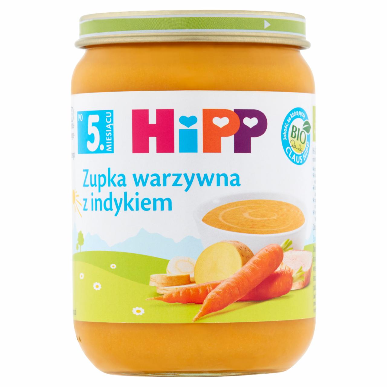 Zdjęcia - HiPP ΒIO Zupka warzywna z indykiem po 5. miesiącu 190 g