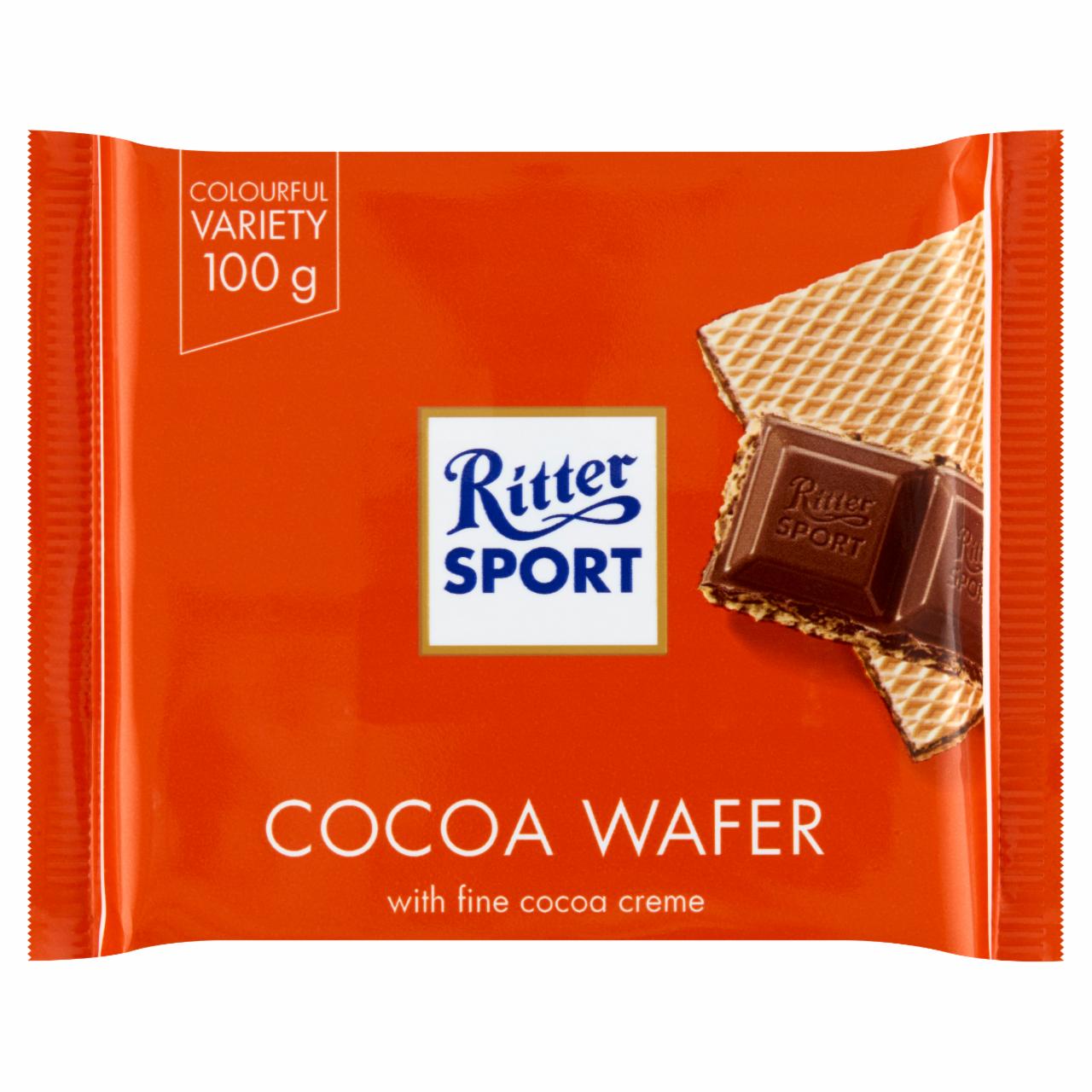 Zdjęcia - Ritter Sport Wafel przekładany kremem kakaowym i krem kakaowy z płatkami ryżowymi 100 g
