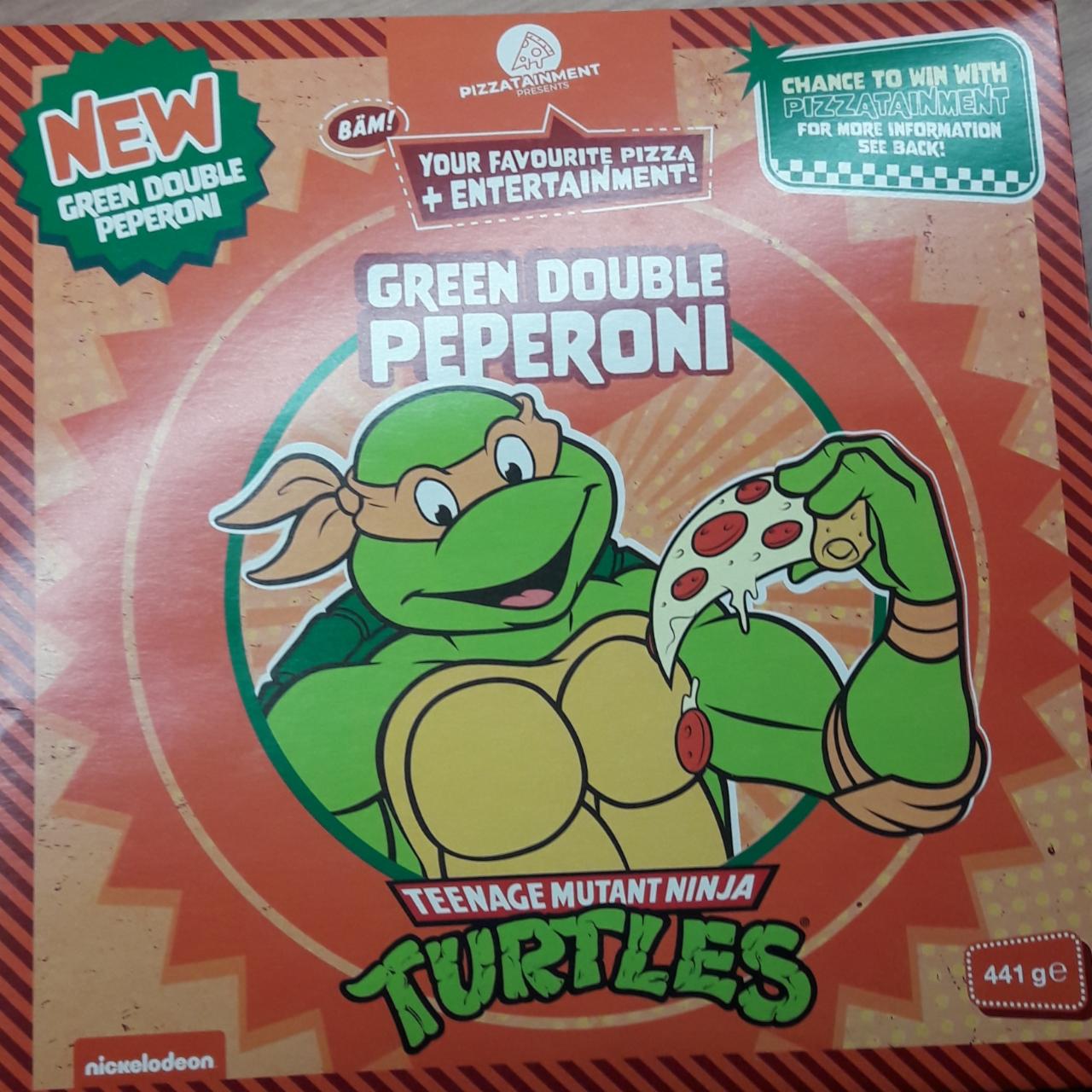 Zdjęcia - Green double peperoni Teenage mutant pizza