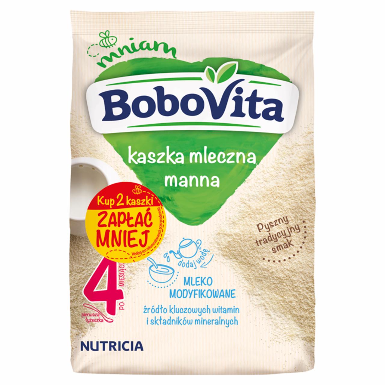 Zdjęcia - BoboVita Kaszka mleczna manna po 4 miesiącu 460 g (2 x 230 g)