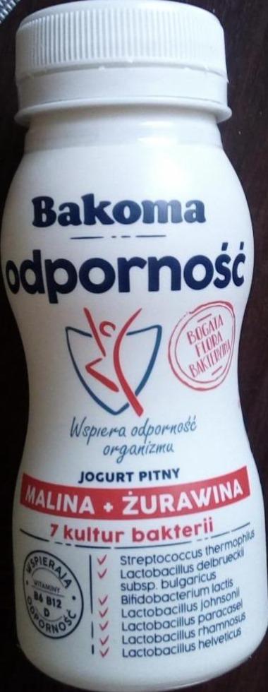 Zdjęcia - Jogurt pitny Malina-Żurawina Odporność BAKOMA