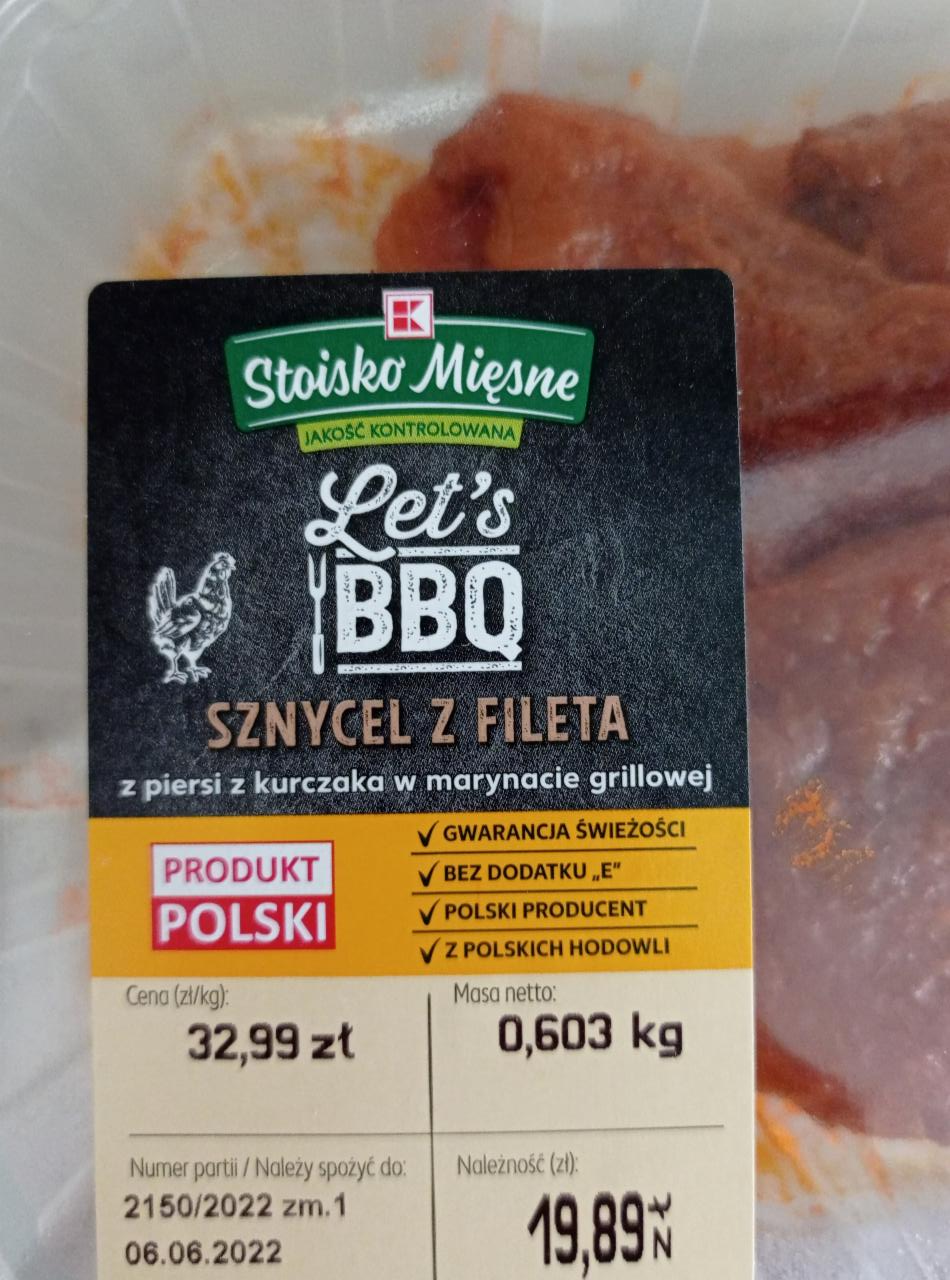 Zdjęcia - Sznycel z fileta z piersi kurczaka w marynacie grillowej Let's BBQ