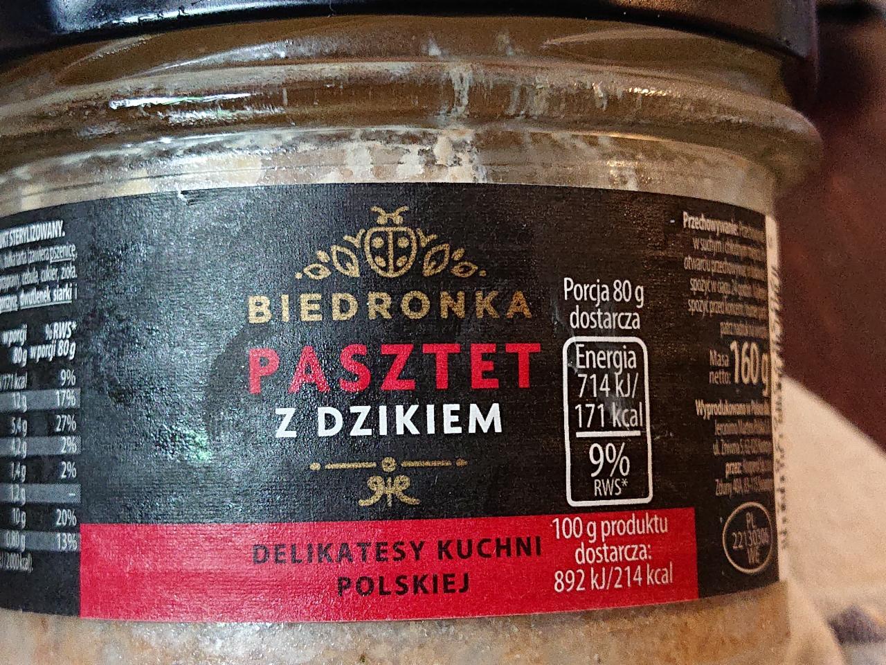 Zdjęcia - Pasztet z dzikiem Biedronka