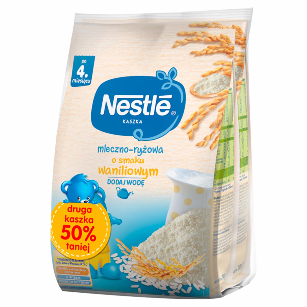 Zdjęcia - Nestlé Kaszka mleczno-ryżowa o smaku waniliowym po 4. miesiącu 460 g (2 x 230 g)