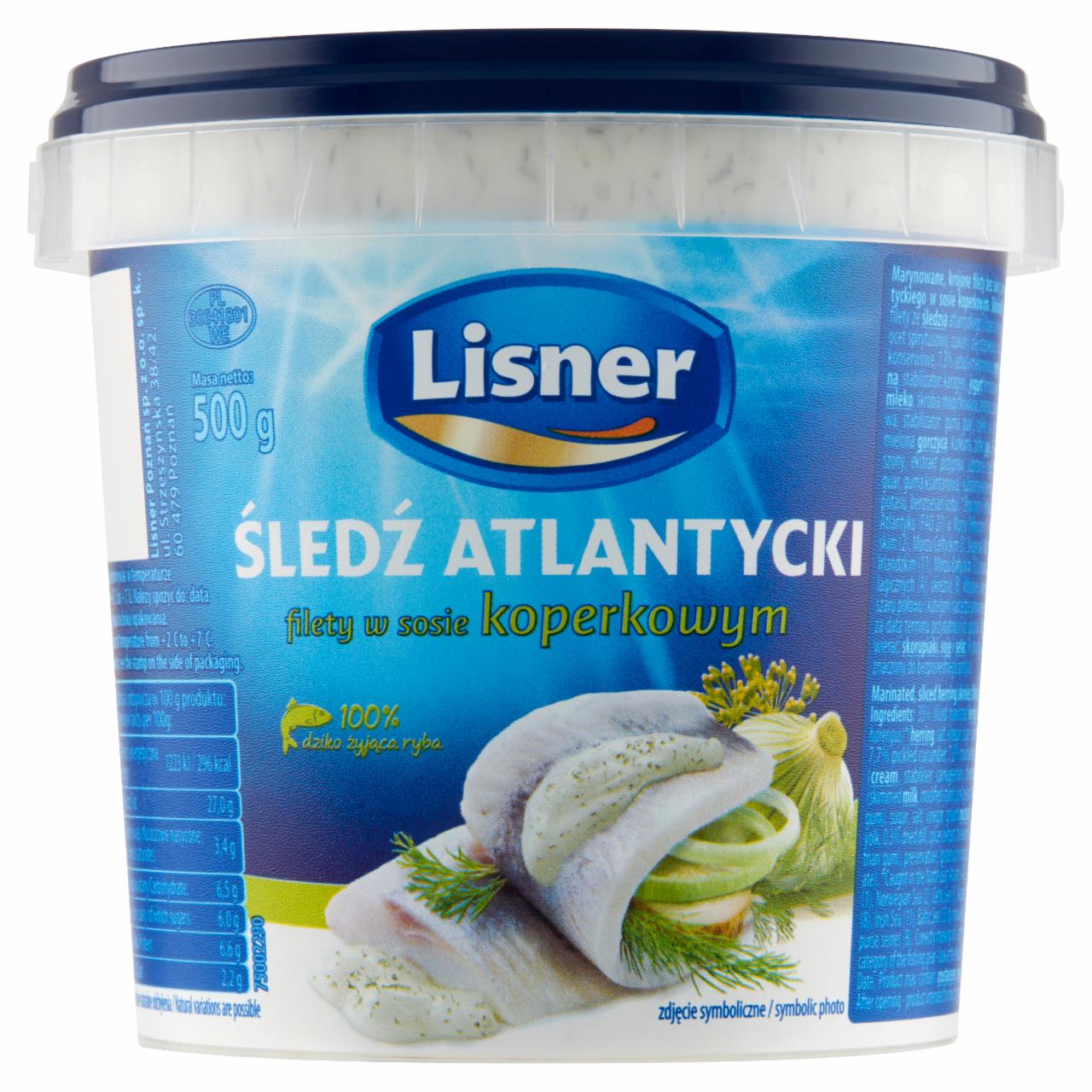 Zdjęcia - Lisner Śledź atlantycki filety w sosie koperkowym 500 g