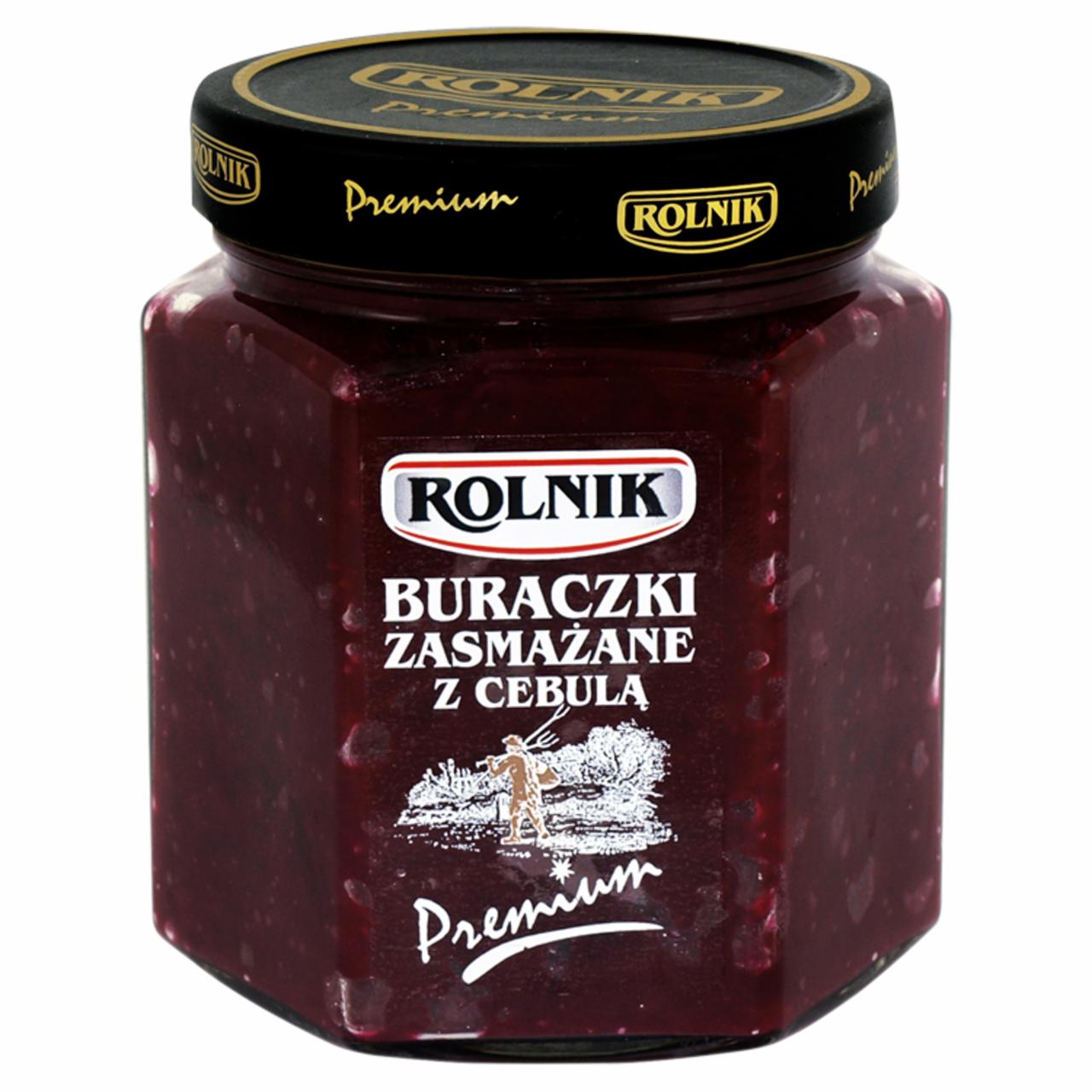 Zdjęcia - Rolnik Premium Buraczki zasmażane z cebulą 540 g