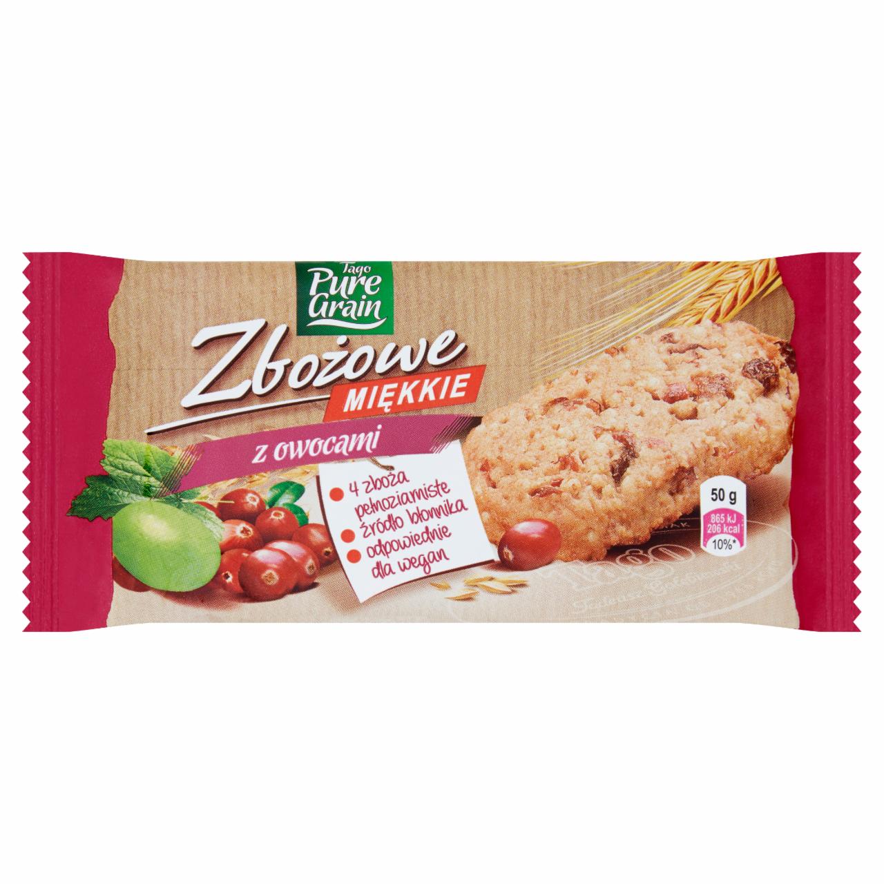 Zdjęcia - Tago Pure Grain Miękkie ciastko zbożowe z żurawiną i rodzynkami