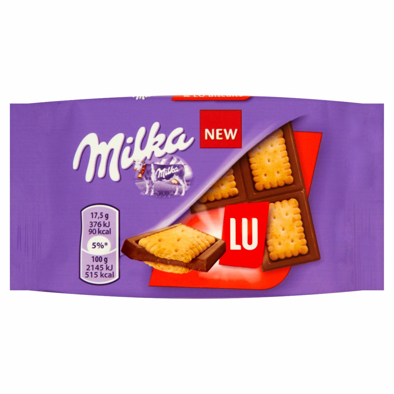 Zdjęcia - Milka Lu Czekolada mleczna z mleka alpejskiego z ciasteczkami 35 g