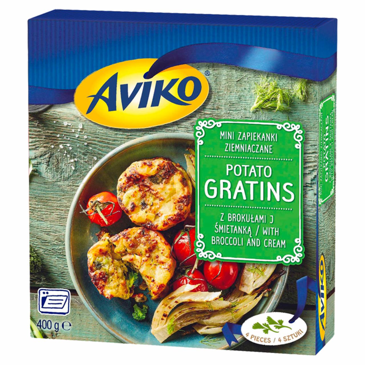 Zdjęcia - Aviko Mini zapiekanki ziemniaczane z brokułami i śmietanką 400 g (4 sztuki)