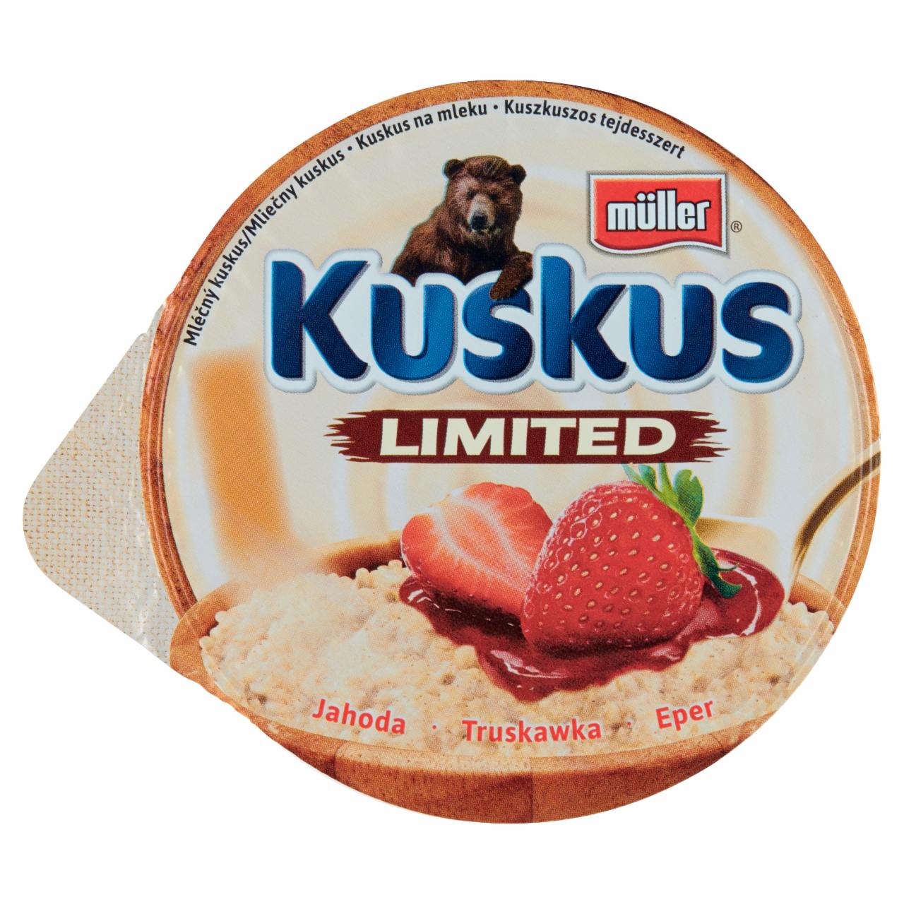 Zdjęcia - Müller Kuskus na mleku truskawka 160 g