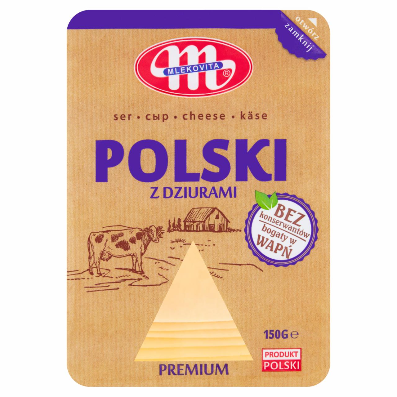 Zdjęcia - Mlekovita Ser Polski z dziurami premium 150 g