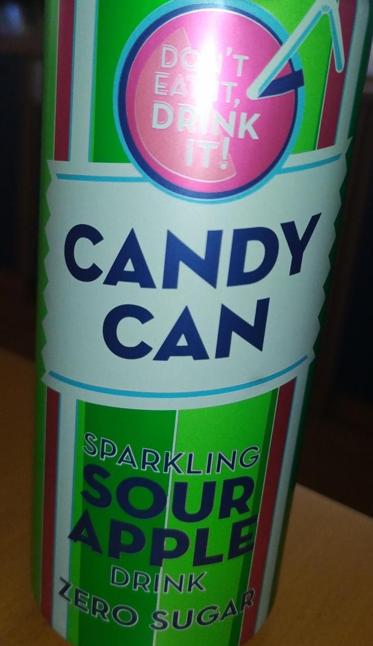 Zdjęcia - Sparkling Sour Apple Drink Zero Sugar Candy Can