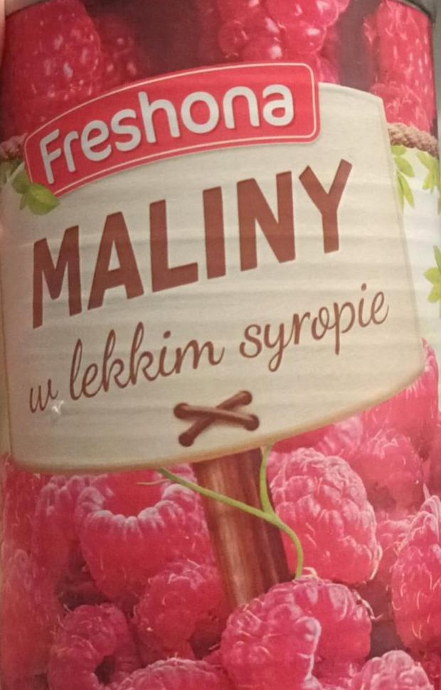 Zdjęcia - Maliny w lekkim syropie Freshona