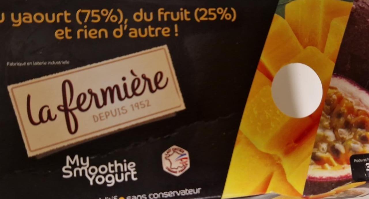 Zdjęcia - My Smoothie Yogurt Mangue-Passion La fermière