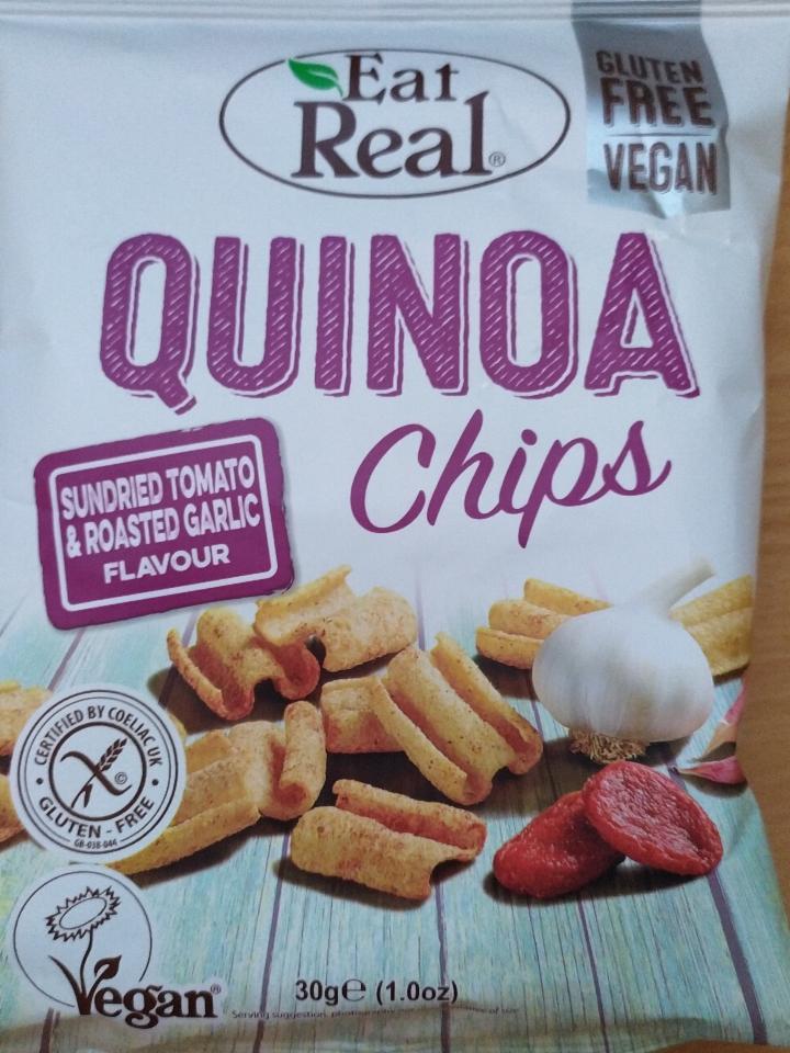 Zdjęcia - Quinoa chips sundried tomato & roasted garlic Eat Real