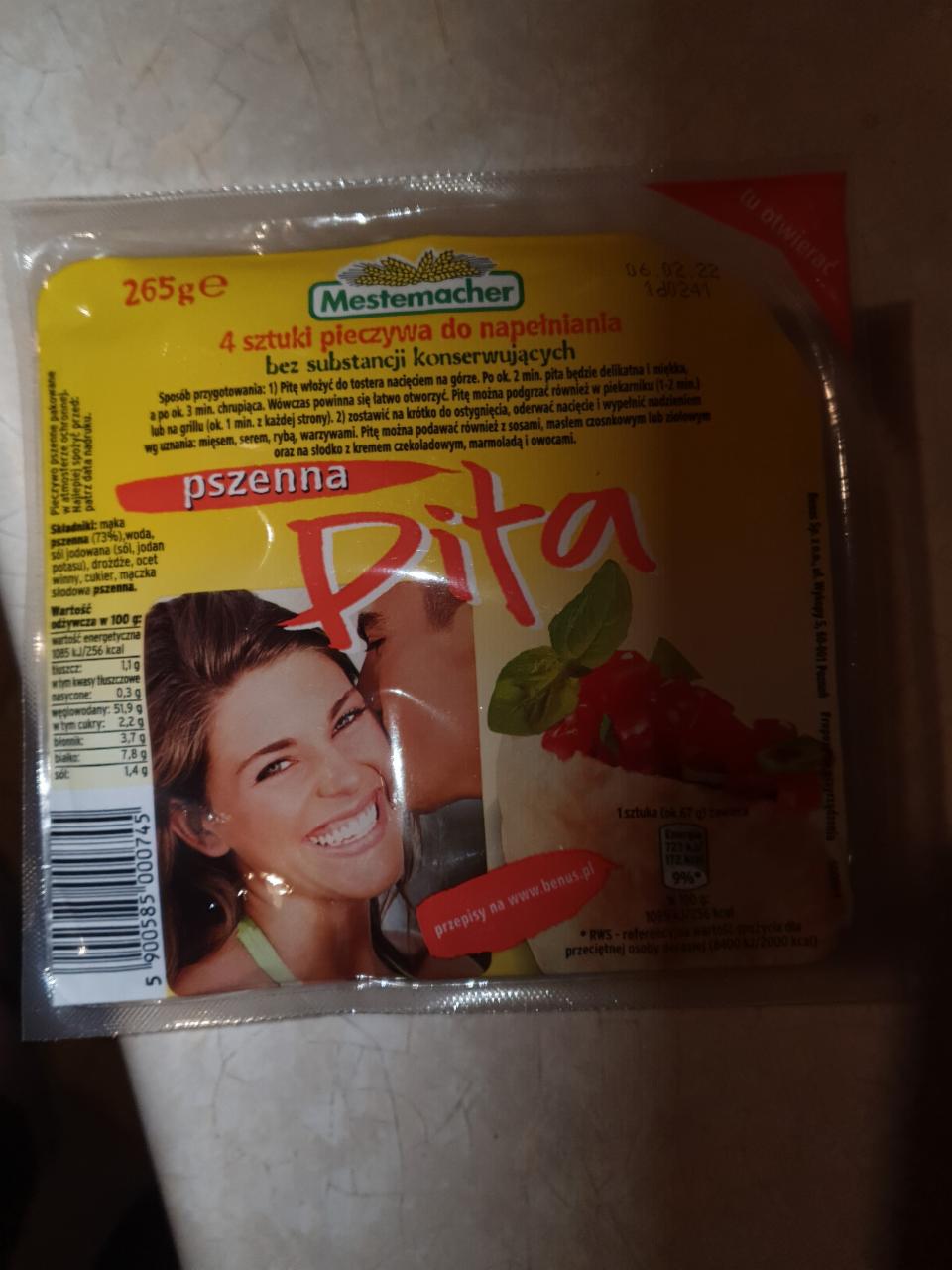 Zdjęcia - Mestemacher Pita pszenna 265 g (4 sztuki)