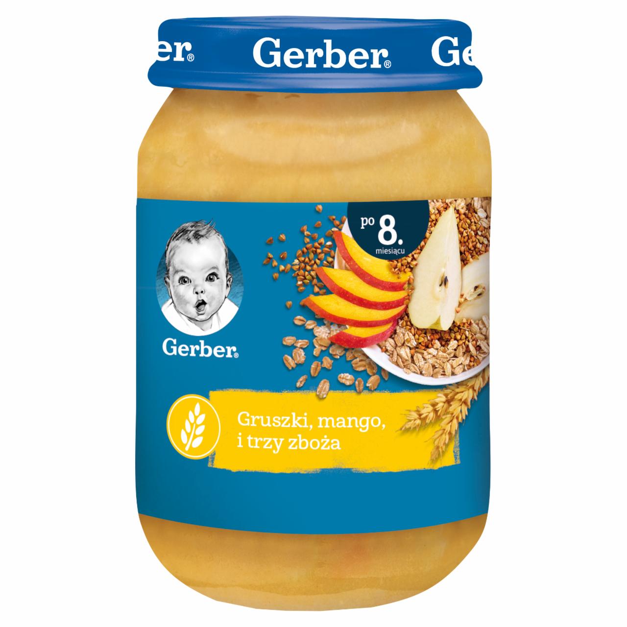 Zdjęcia - Gerber Gruszki mango i trzy zboża dla niemowląt po 8. miesiącu 190 g